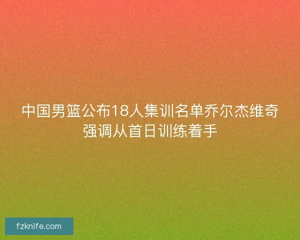 中国男篮公布18人集训名单乔尔杰维奇强调从首日训练着手