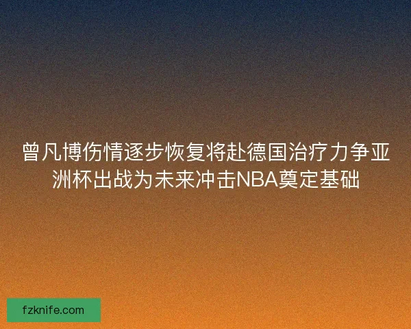 曾凡博伤情逐步恢复将赴德国治疗力争亚洲杯出战为未来冲击NBA奠定基础
