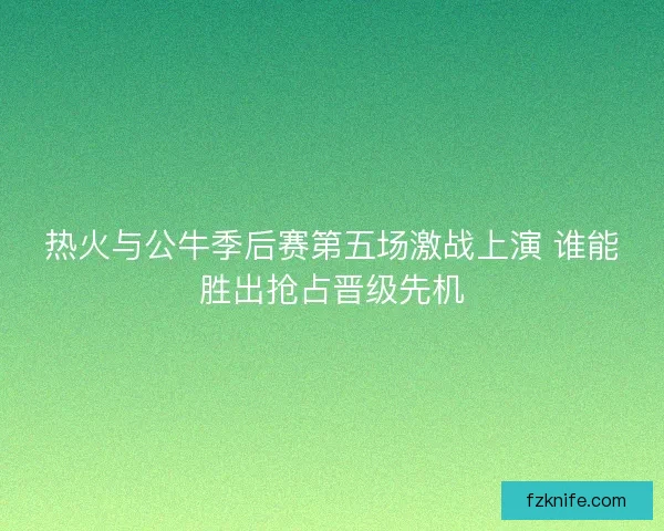 热火与公牛季后赛第五场激战上演 谁能胜出抢占晋级先机