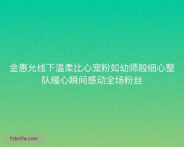 金惠允线下温柔比心宠粉如幼师般细心整队暖心瞬间感动全场粉丝